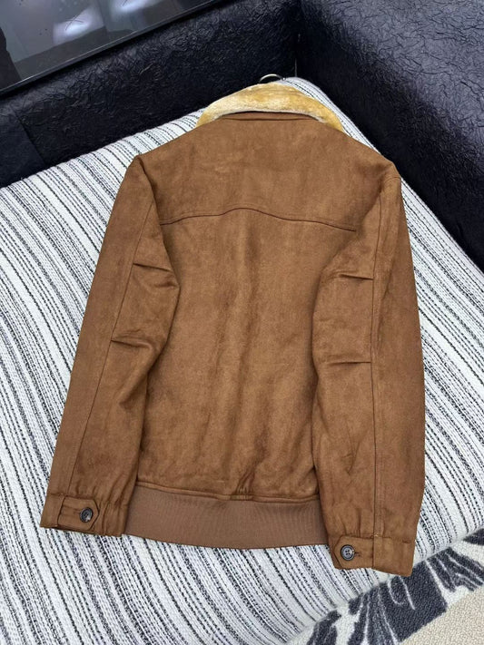 Miu Miu faux-fur collar jacket