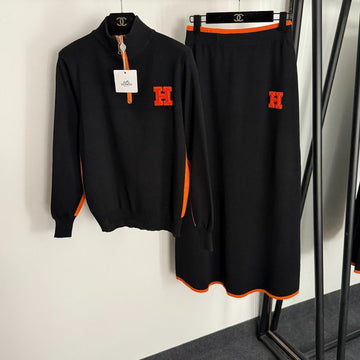 Hermes Shirt and Skirt Set