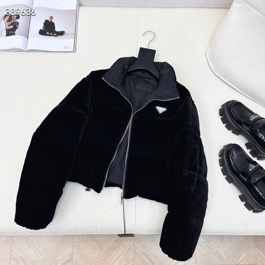 Prada velvet puffer Jacket