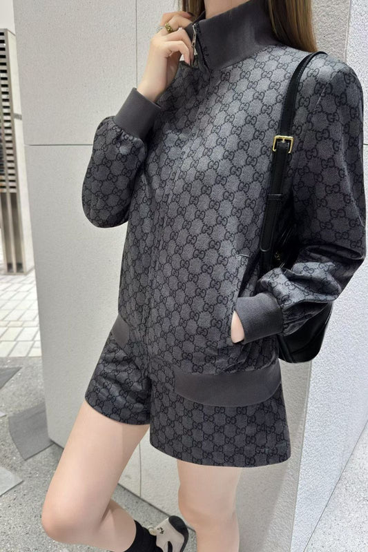 Gucci jacquard jacket and shorts