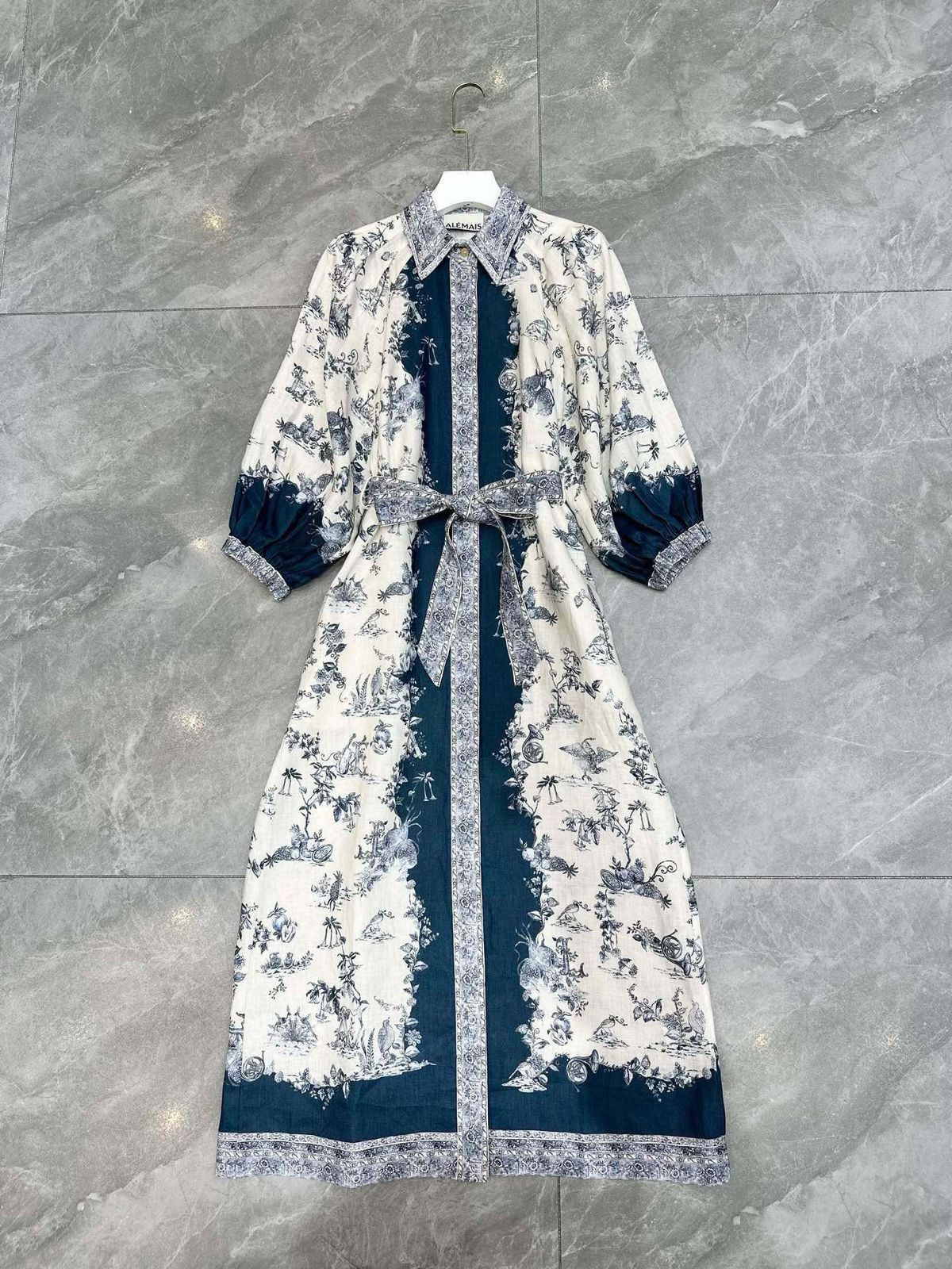 𝖠𝗅𝖾𝗆𝖺𝗂𝗌  linen midi shirt