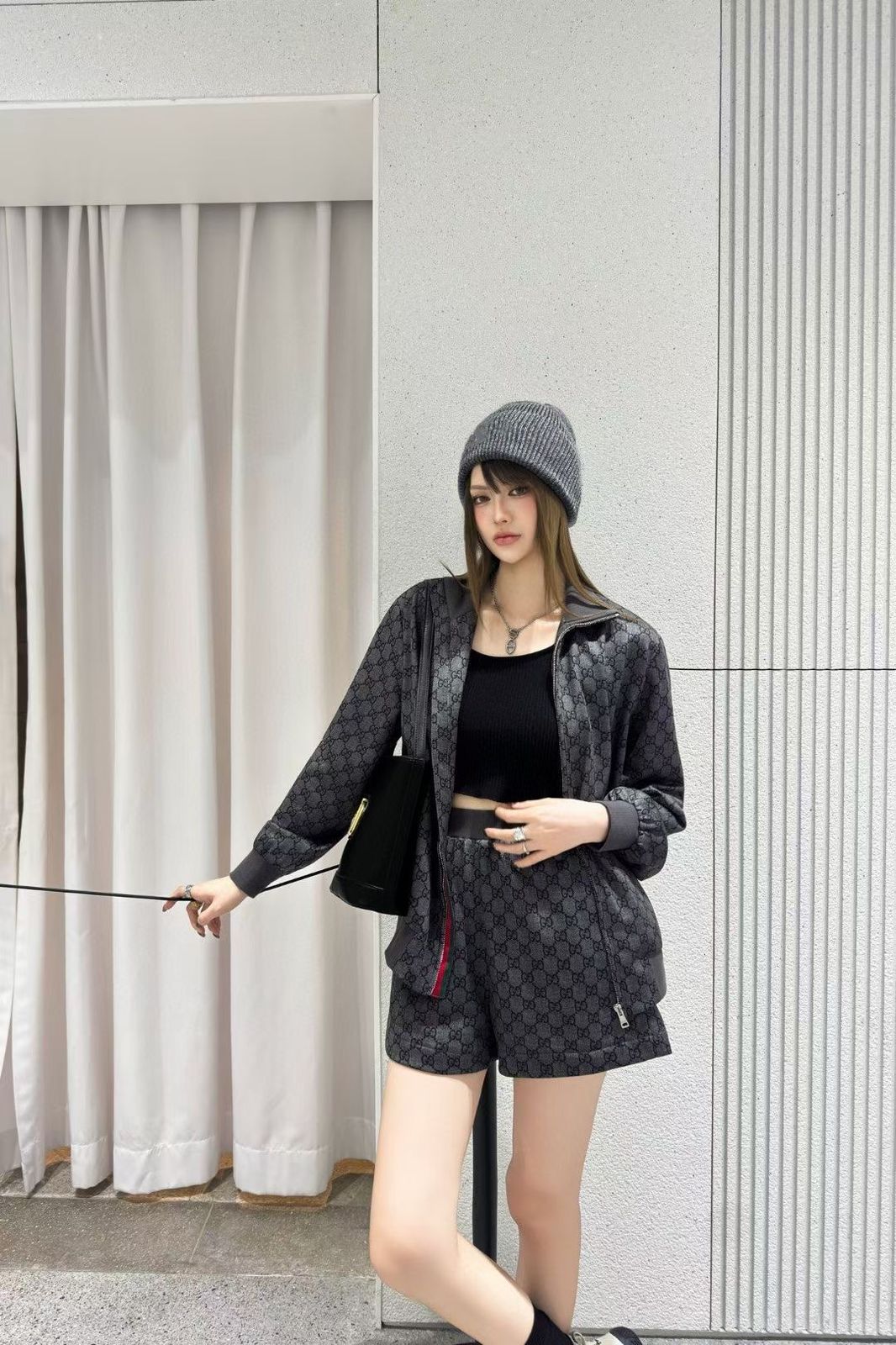 Gucci jacquard jacket and shorts