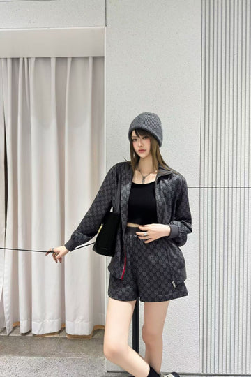 Gucci jacquard jacket and shorts