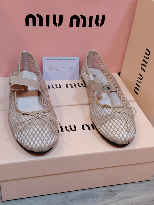 Miu Miu mesh ballerinas